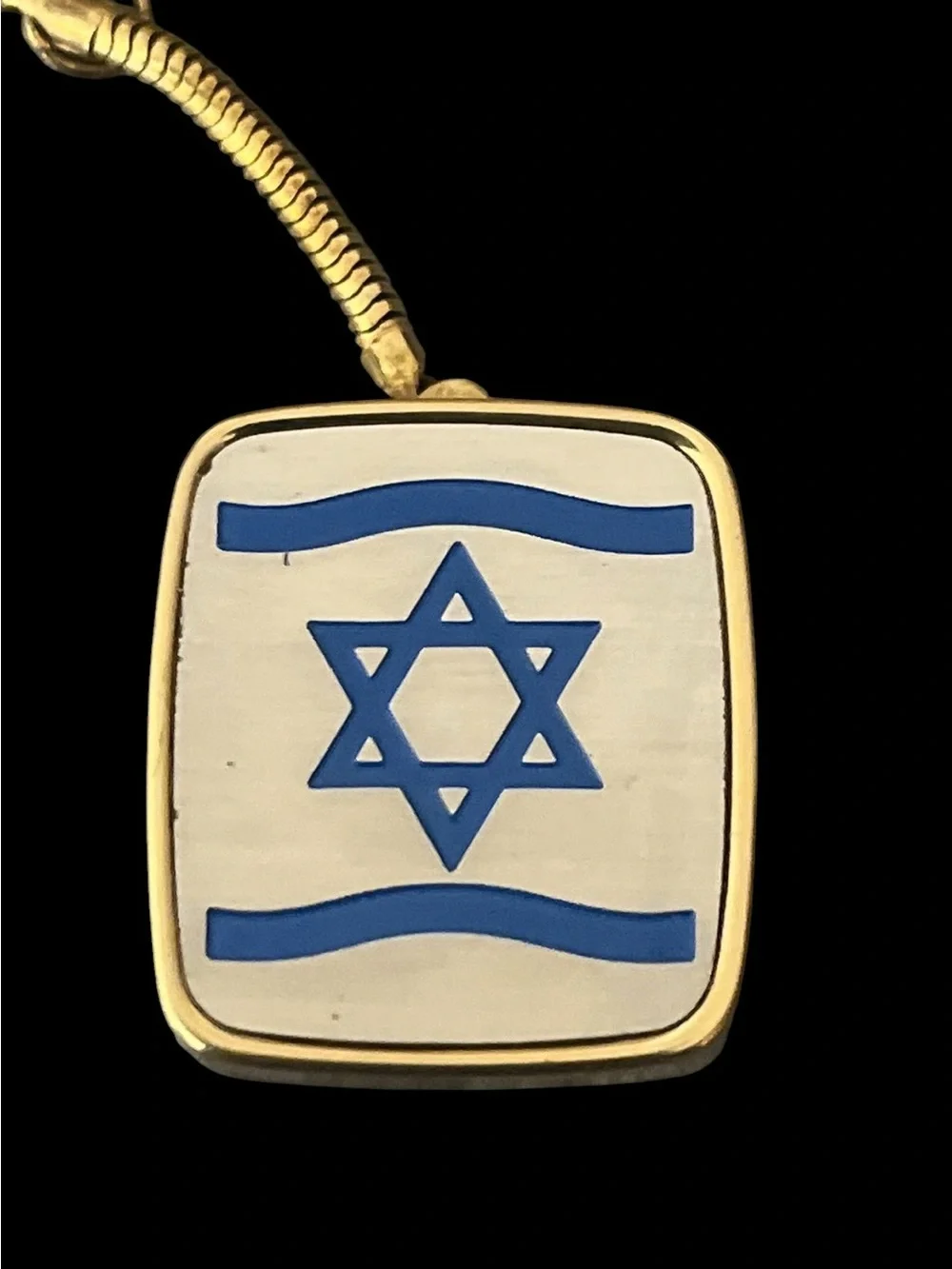 Clover Sankyo Star of David Music Box Keychain Jewish Vintage Israel Collectible